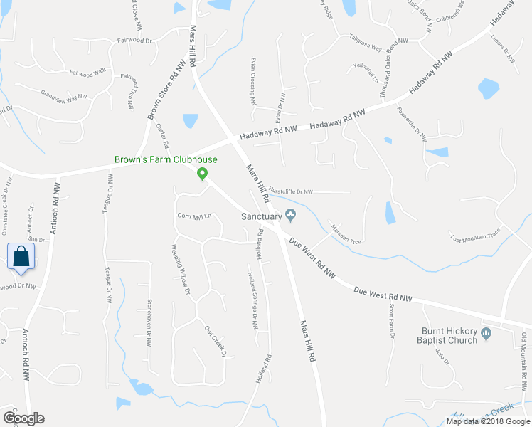 map of restaurants, bars, coffee shops, grocery stores, and more near 706 Jackson Miller Circle in Powder Springs