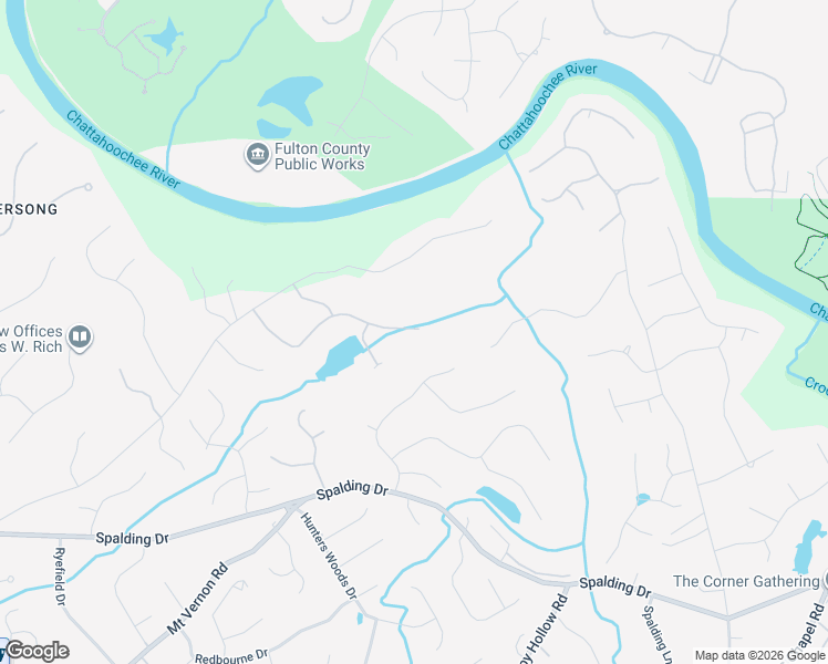 map of restaurants, bars, coffee shops, grocery stores, and more near 3859 Teesdale Court in Sandy Springs