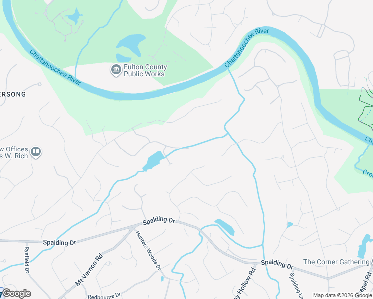 map of restaurants, bars, coffee shops, grocery stores, and more near 3859 Teesdale Court in Sandy Springs