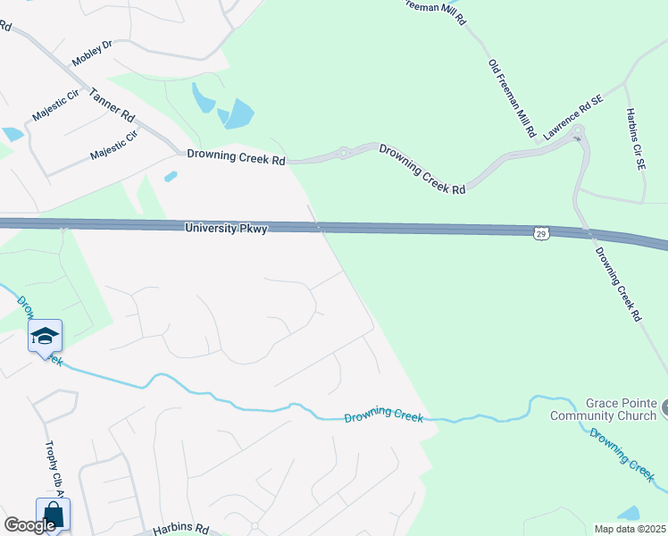 map of restaurants, bars, coffee shops, grocery stores, and more near 2946 Ben Arron Drive in Dacula