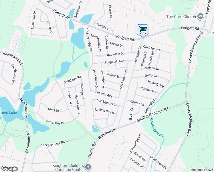 map of restaurants, bars, coffee shops, grocery stores, and more near 432 Sawtimber Lane in Columbia