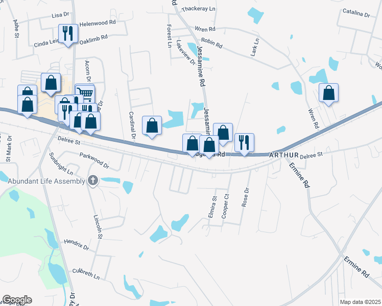 map of restaurants, bars, coffee shops, grocery stores, and more near 4216 Augusta Rd in Lexington