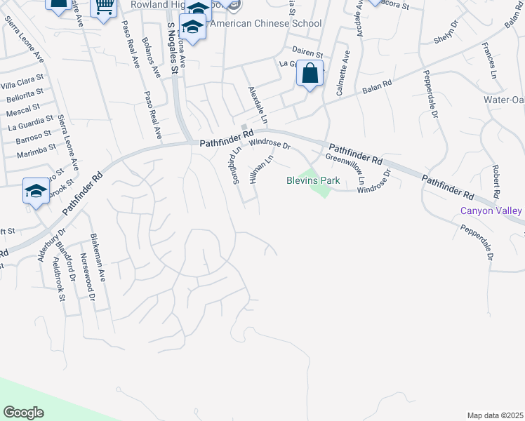map of restaurants, bars, coffee shops, grocery stores, and more near 2451 Hillman Lane in Rowland Heights