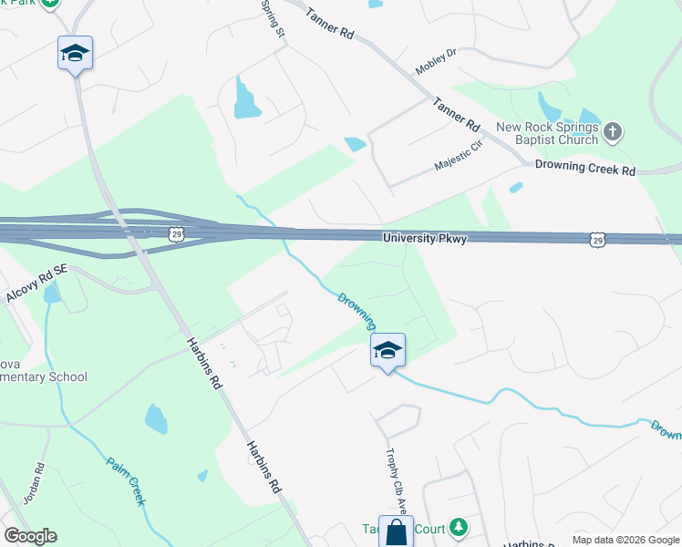map of restaurants, bars, coffee shops, grocery stores, and more near 2497 Briar Valley Way in Dacula
