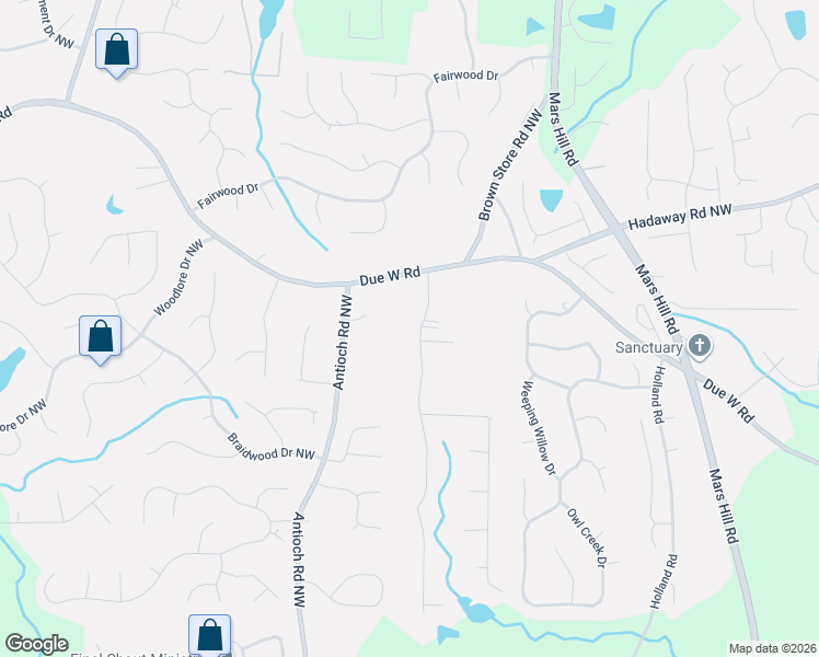 map of restaurants, bars, coffee shops, grocery stores, and more near 685 Teague Drive Northwest in Kennesaw