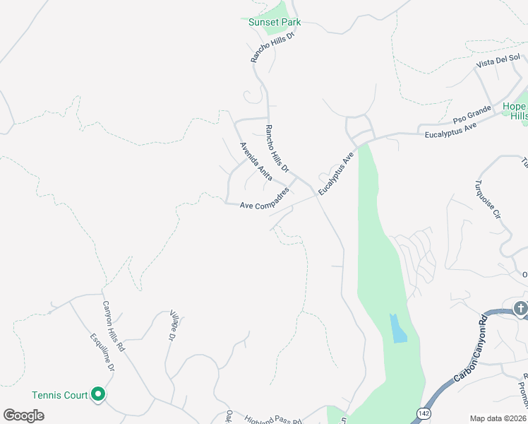 map of restaurants, bars, coffee shops, grocery stores, and more near 15011 Avenue Compadres in Chino Hills