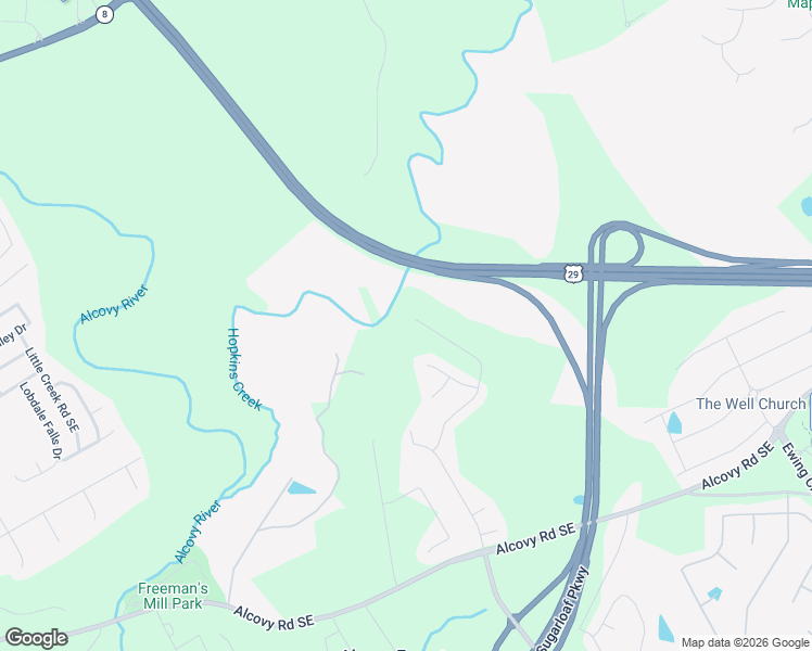 map of restaurants, bars, coffee shops, grocery stores, and more near 2086 Alcovy Trace Way in Lawrenceville