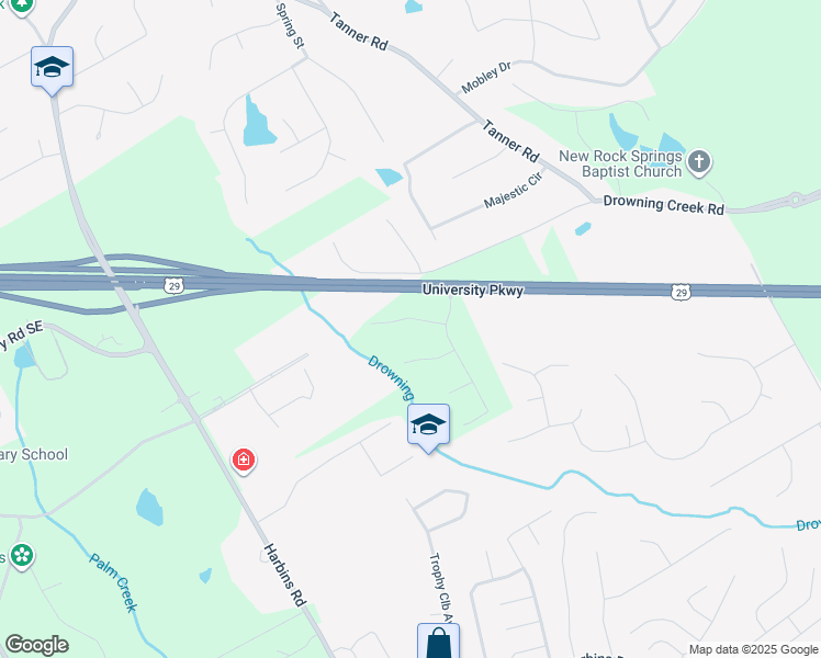 map of restaurants, bars, coffee shops, grocery stores, and more near 2547 Briar Valley Way in Dacula