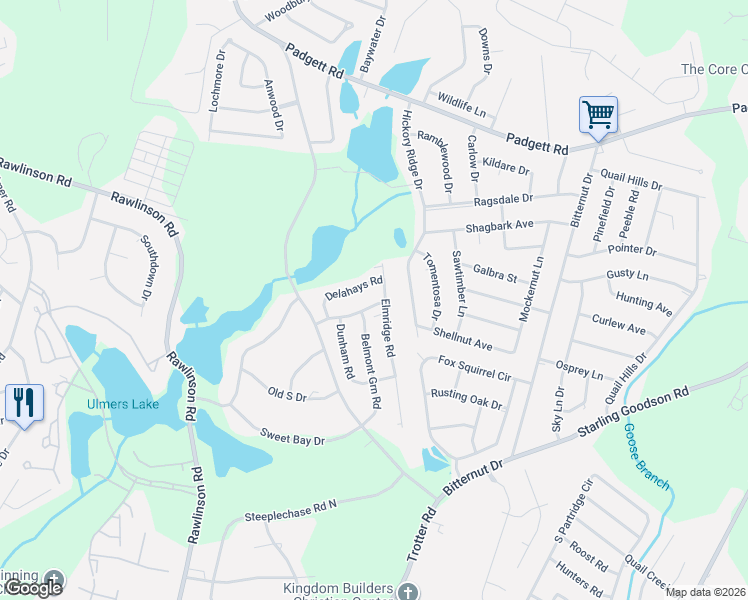 map of restaurants, bars, coffee shops, grocery stores, and more near 3320 Trotter Road in Columbia