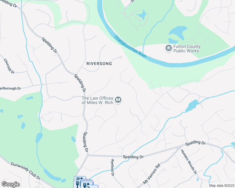 map of restaurants, bars, coffee shops, grocery stores, and more near 700 Bittersweet Trail in Atlanta