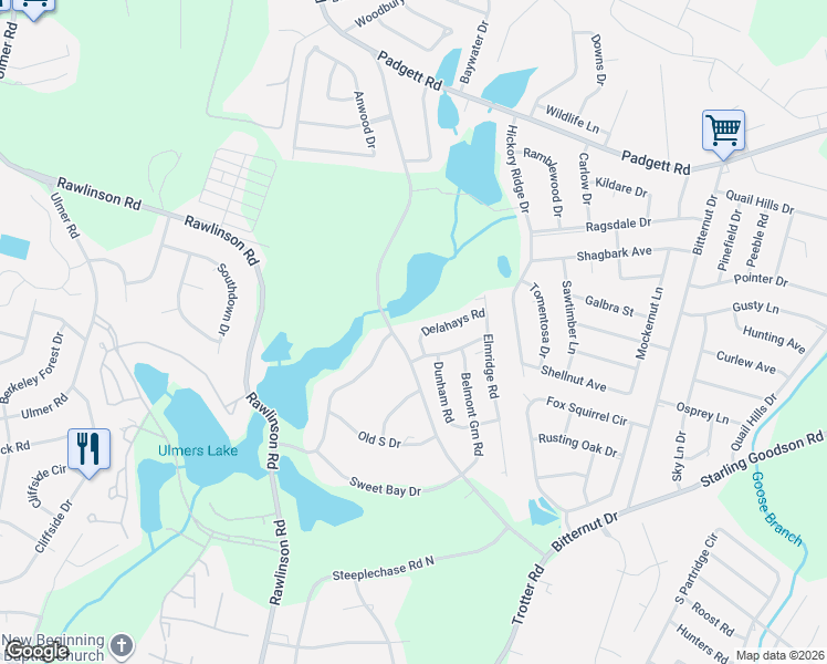 map of restaurants, bars, coffee shops, grocery stores, and more near 26 Trotwood Drive in Columbia