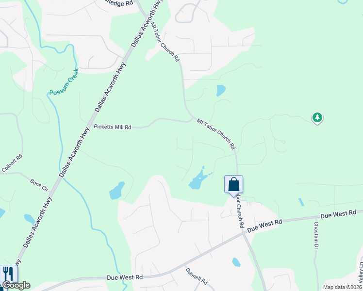 map of restaurants, bars, coffee shops, grocery stores, and more near 35 Vantage Point in Dallas