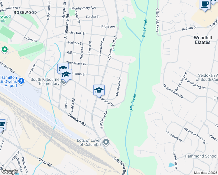 map of restaurants, bars, coffee shops, grocery stores, and more near 137 Whispering Pines Circle in Columbia