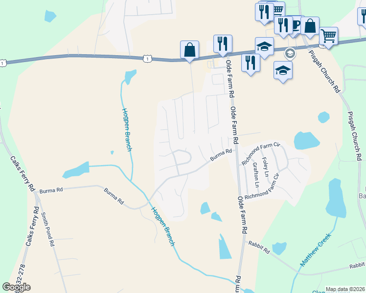 map of restaurants, bars, coffee shops, grocery stores, and more near 101 Colony Court in Lexington