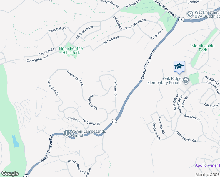 map of restaurants, bars, coffee shops, grocery stores, and more near 2137 Turquoise Circle in Chino Hills