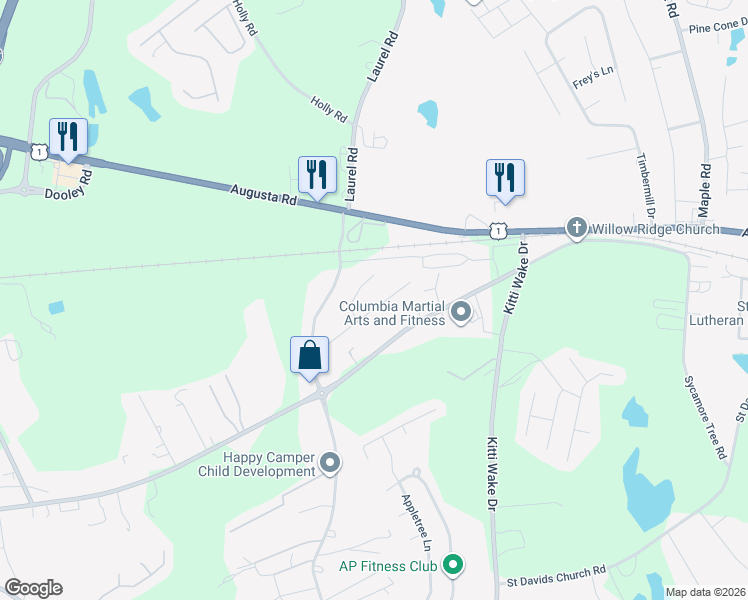 map of restaurants, bars, coffee shops, grocery stores, and more near 208 Elberta Drive in Lexington