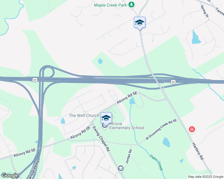 map of restaurants, bars, coffee shops, grocery stores, and more near 940 Elwood Street in Dacula