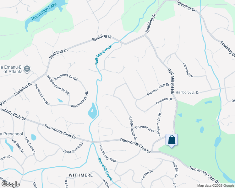 map of restaurants, bars, coffee shops, grocery stores, and more near 7940 Saddle Ridge Drive in Atlanta