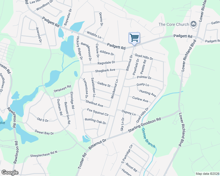 map of restaurants, bars, coffee shops, grocery stores, and more near 513 Mockernut Lane in Columbia