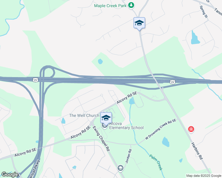 map of restaurants, bars, coffee shops, grocery stores, and more near 940 Elwood Street in Dacula
