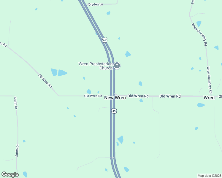 map of restaurants, bars, coffee shops, grocery stores, and more near 23035-27139 U.S. 45 in Aberdeen