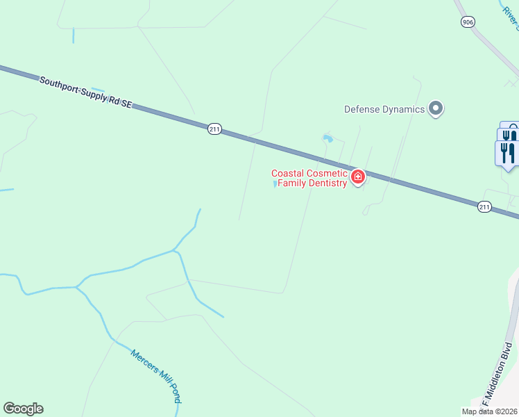 map of restaurants, bars, coffee shops, grocery stores, and more near 2660 Southport-Supply Road Southeast in Bolivia