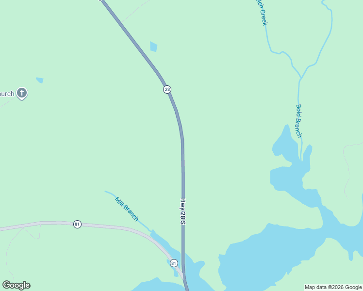 map of restaurants, bars, coffee shops, grocery stores, and more near Highway 28 South in McCormick