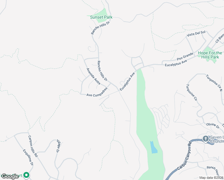 map of restaurants, bars, coffee shops, grocery stores, and more near 1420 Rancho Hills Drive in Chino Hills