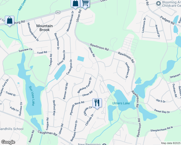 map of restaurants, bars, coffee shops, grocery stores, and more near 220 Vermillion Drive in Columbia
