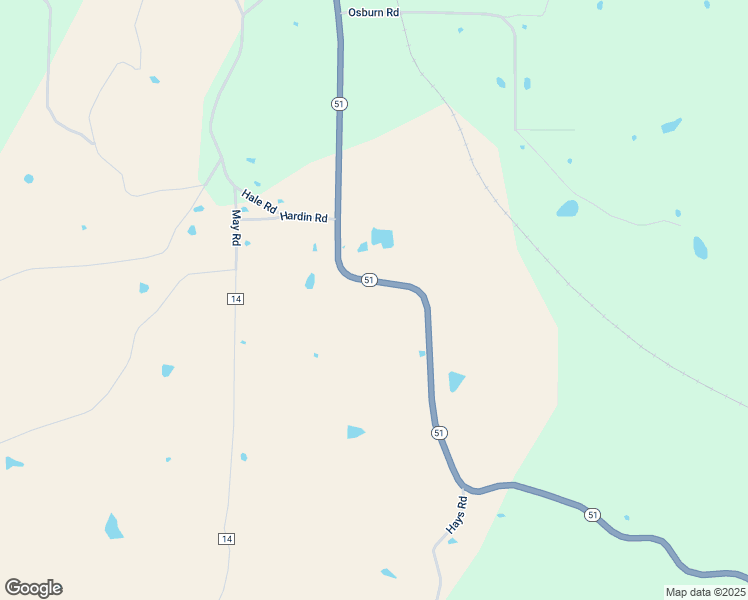 map of restaurants, bars, coffee shops, grocery stores, and more near 11153 Arkansas 51 in Okolona