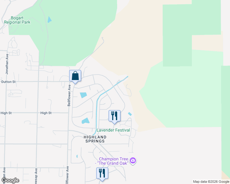 map of restaurants, bars, coffee shops, grocery stores, and more near 10349 Chisholm Trail in Cherry Valley