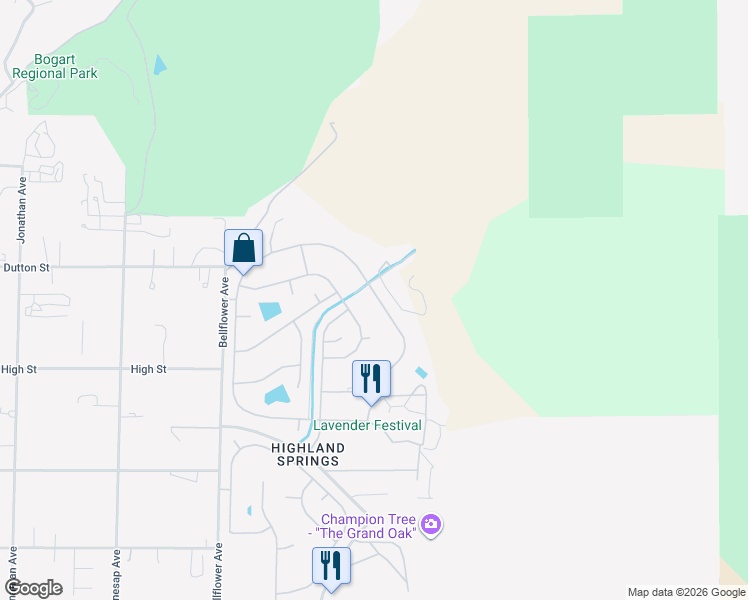 map of restaurants, bars, coffee shops, grocery stores, and more near 10349 Chisholm Trail in Cherry Valley
