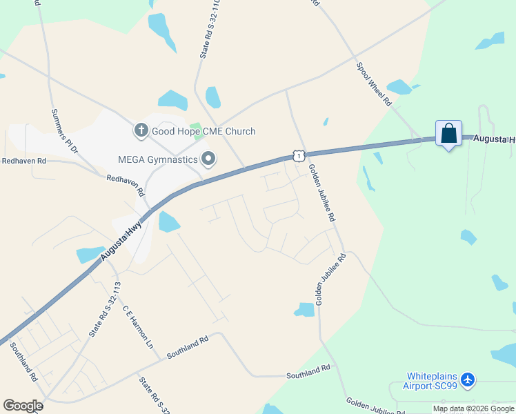 map of restaurants, bars, coffee shops, grocery stores, and more near 3609 Augusta Highway in Gilbert