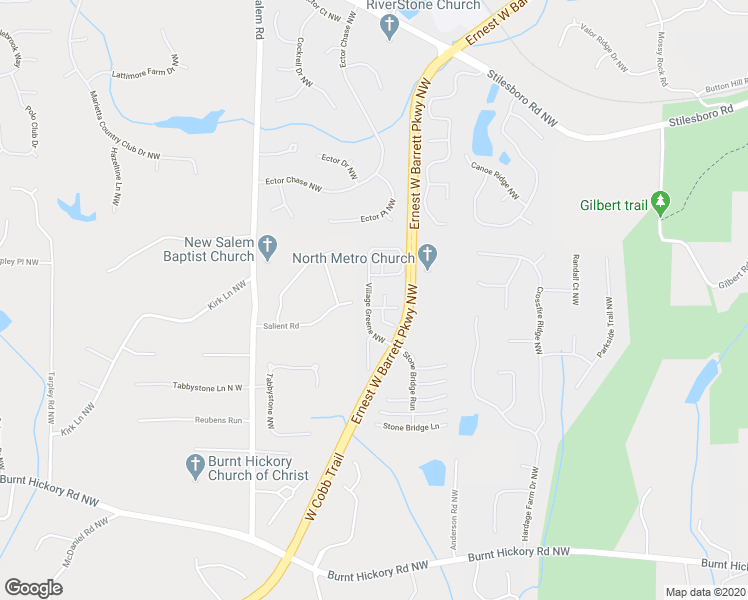 map of restaurants, bars, coffee shops, grocery stores, and more near 1999 Village Round Northwest in Marietta