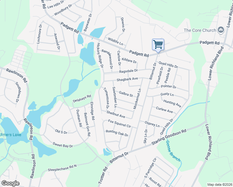 map of restaurants, bars, coffee shops, grocery stores, and more near 313 Sawtimber Lane in Columbia