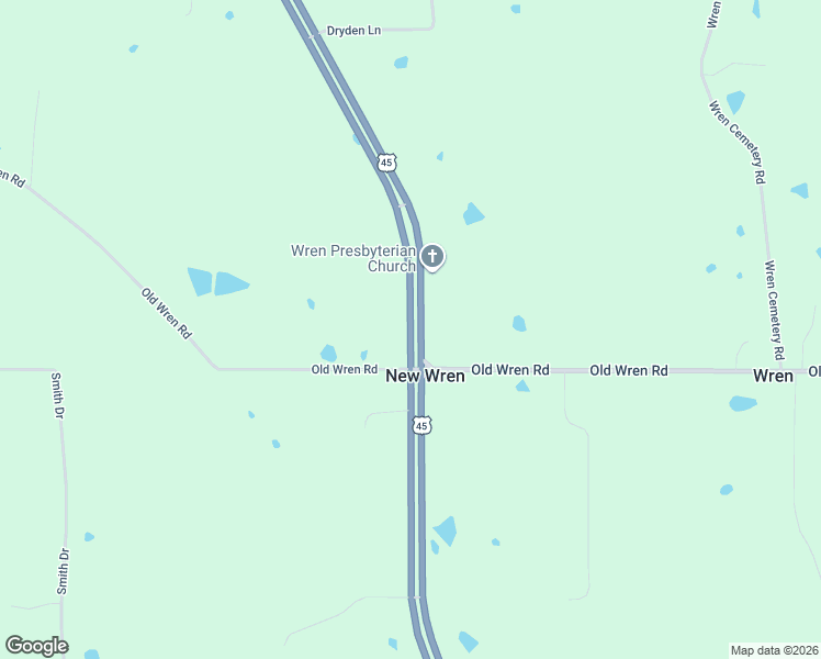 map of restaurants, bars, coffee shops, grocery stores, and more near 23035 U.S. 45 in Aberdeen