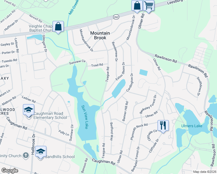map of restaurants, bars, coffee shops, grocery stores, and more near 2309 Exton Shore Drive in Columbia