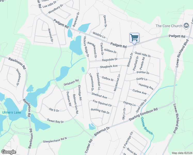 map of restaurants, bars, coffee shops, grocery stores, and more near 400 Sawtimber Lane in Columbia