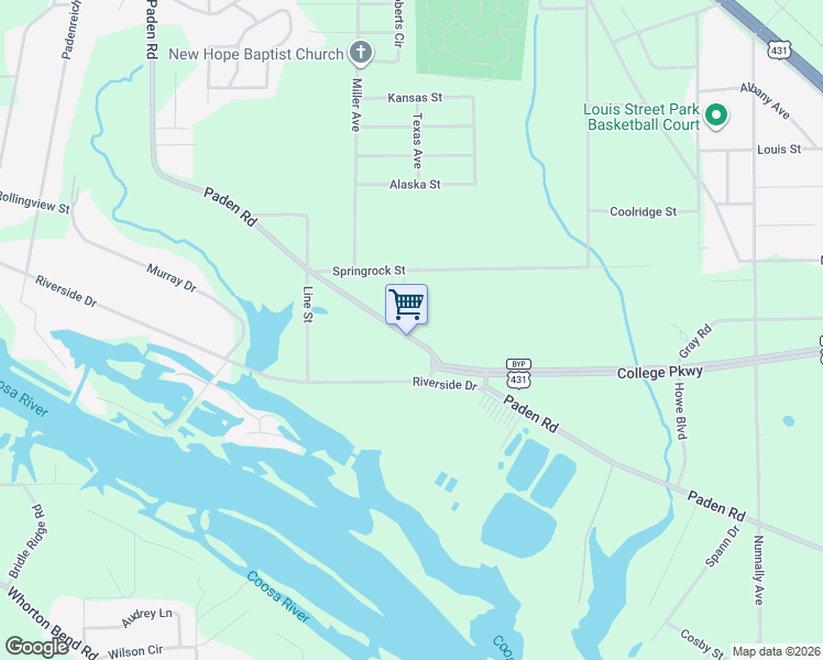 map of restaurants, bars, coffee shops, grocery stores, and more near 522 Newman Lane in Gadsden