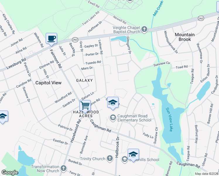 map of restaurants, bars, coffee shops, grocery stores, and more near 7326 Leitner Road in Columbia