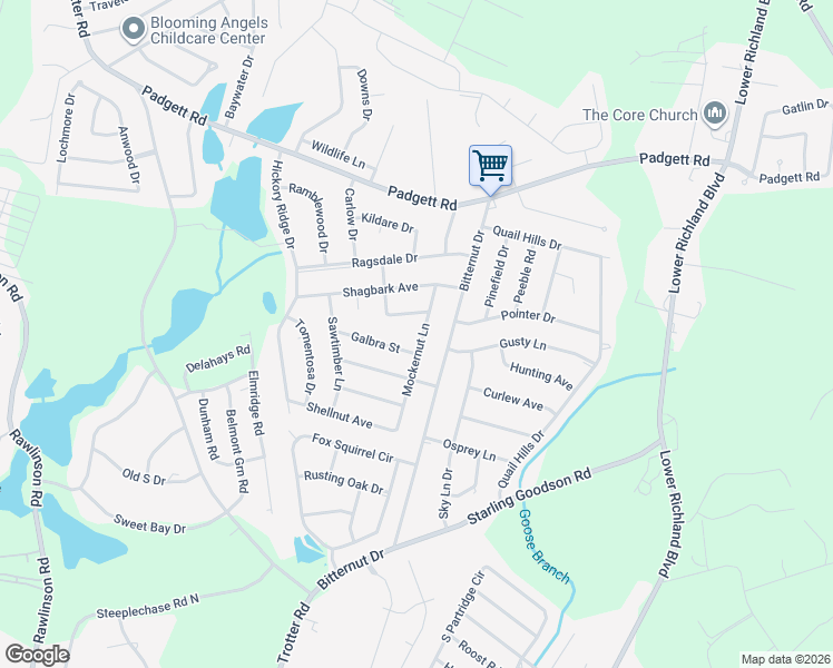 map of restaurants, bars, coffee shops, grocery stores, and more near 434 Mockernut Lane in Columbia