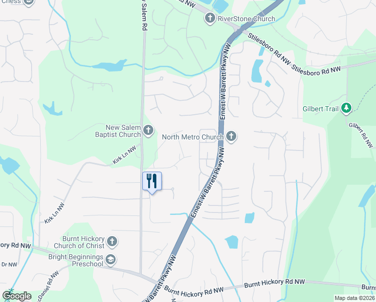 map of restaurants, bars, coffee shops, grocery stores, and more near 752 Frenchs Chase Northwest in Marietta
