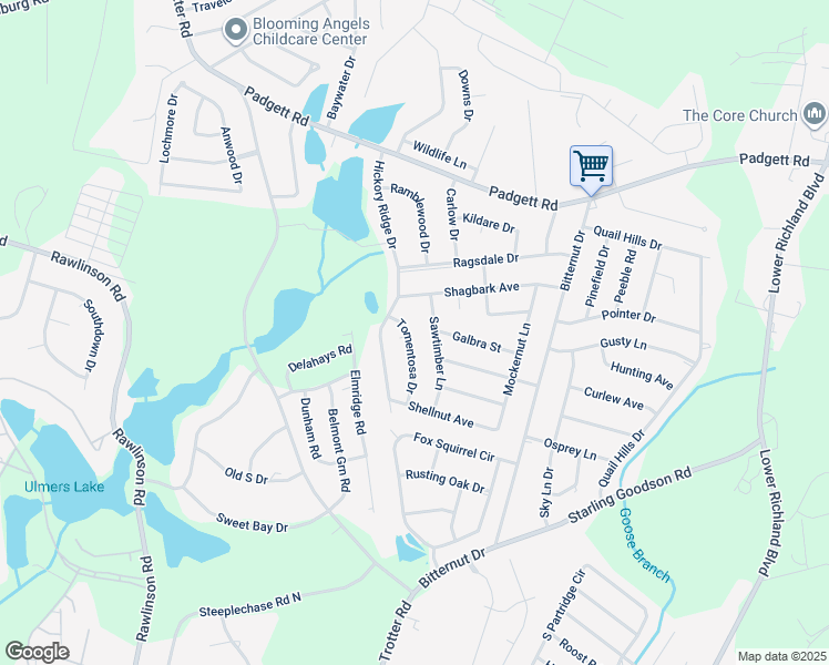 map of restaurants, bars, coffee shops, grocery stores, and more near 317 Tomentosa Drive in Columbia