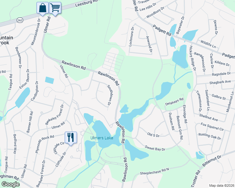 map of restaurants, bars, coffee shops, grocery stores, and more near 3328 Rawlinson Road in Columbia