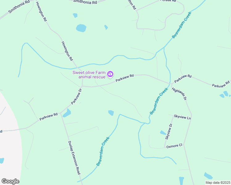 map of restaurants, bars, coffee shops, grocery stores, and more near 25 Will Chambers Road in Winterville