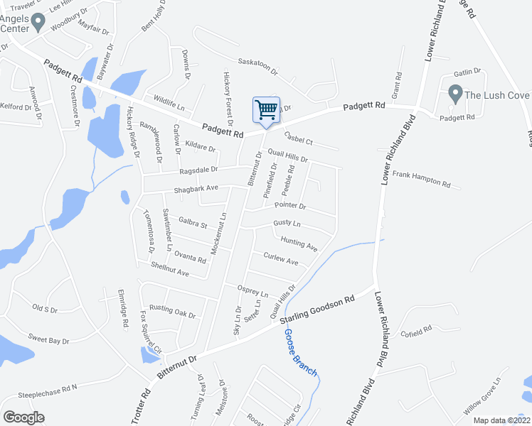 map of restaurants, bars, coffee shops, grocery stores, and more near 116 Pointer Drive in Hopkins