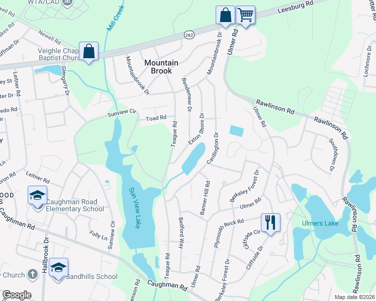 map of restaurants, bars, coffee shops, grocery stores, and more near 2324 Exton Shore Drive in Columbia
