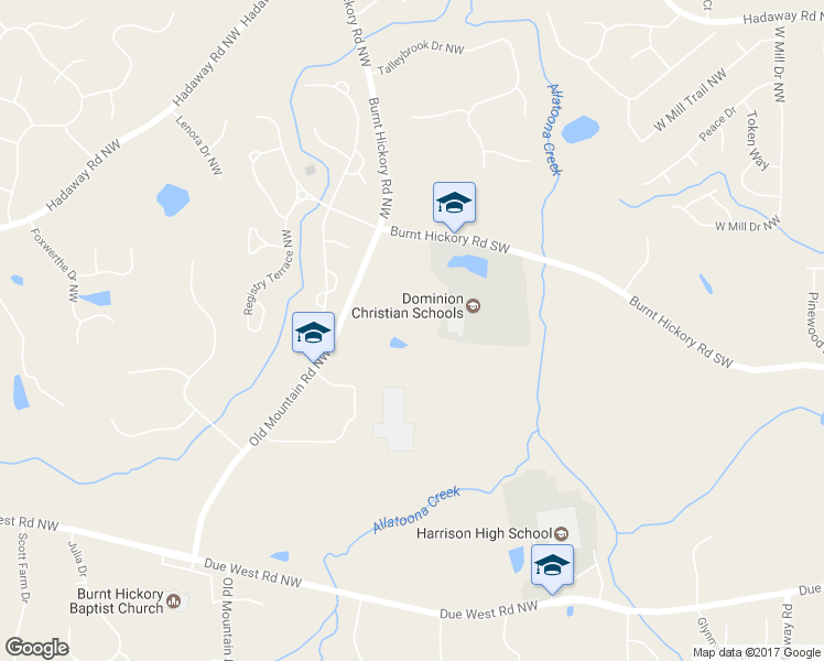 map of restaurants, bars, coffee shops, grocery stores, and more near 826 Old Mountain Road Northwest in Kennesaw
