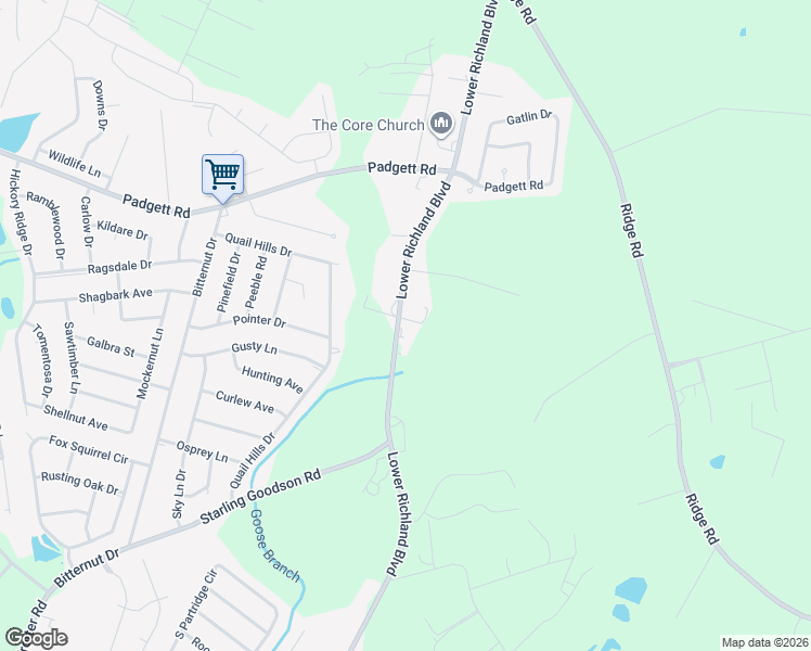 map of restaurants, bars, coffee shops, grocery stores, and more near 1817 Lower Richland Boulevard in Hopkins