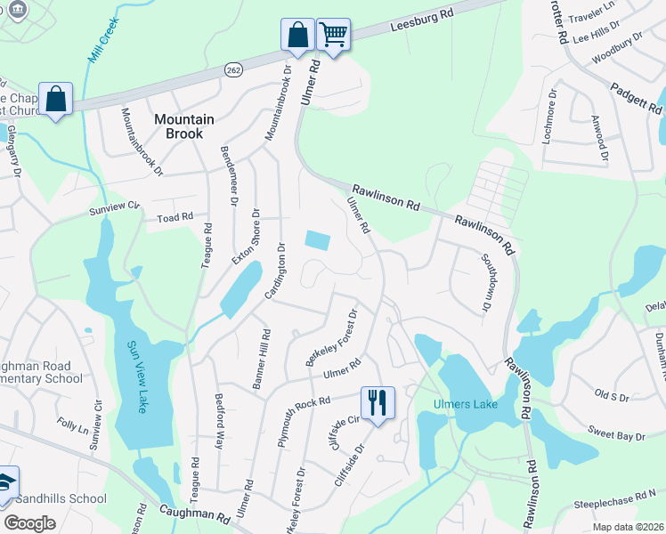 map of restaurants, bars, coffee shops, grocery stores, and more near 256 Vermillion Drive in Columbia